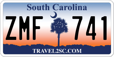 SC license plate ZMF741