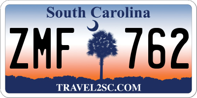 SC license plate ZMF762