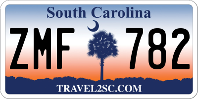 SC license plate ZMF782