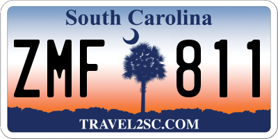 SC license plate ZMF811