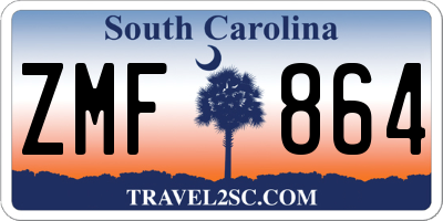 SC license plate ZMF864