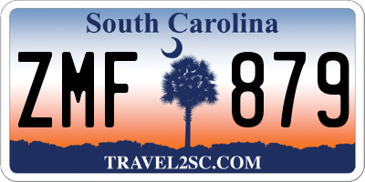 SC license plate ZMF879