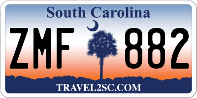 SC license plate ZMF882
