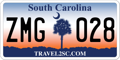 SC license plate ZMG028