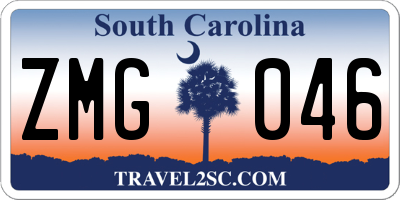 SC license plate ZMG046
