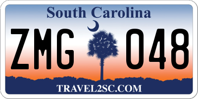 SC license plate ZMG048