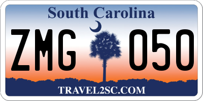 SC license plate ZMG050