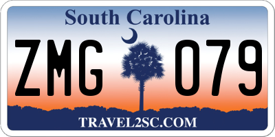 SC license plate ZMG079