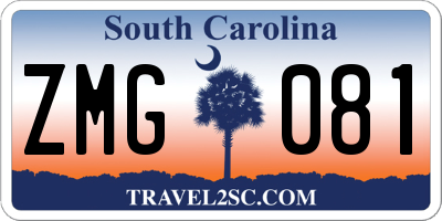 SC license plate ZMG081