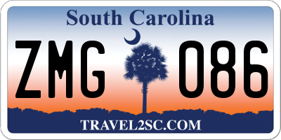 SC license plate ZMG086