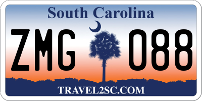 SC license plate ZMG088