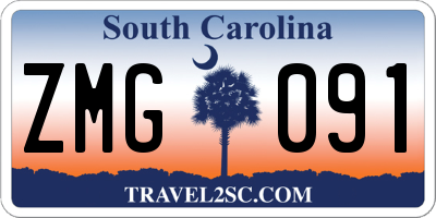 SC license plate ZMG091