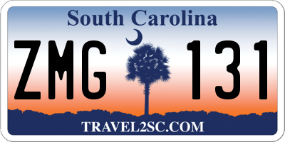 SC license plate ZMG131