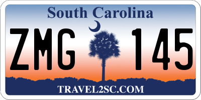 SC license plate ZMG145