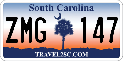 SC license plate ZMG147