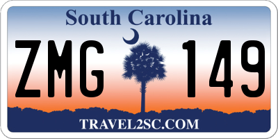 SC license plate ZMG149