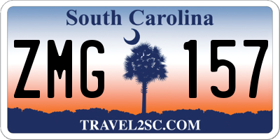 SC license plate ZMG157