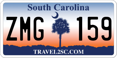 SC license plate ZMG159