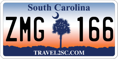 SC license plate ZMG166