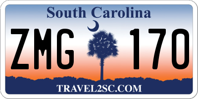 SC license plate ZMG170