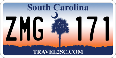 SC license plate ZMG171