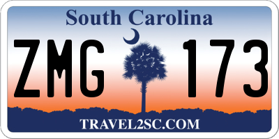 SC license plate ZMG173