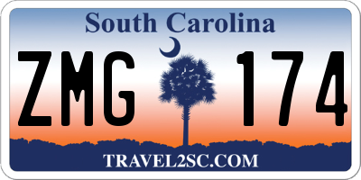 SC license plate ZMG174