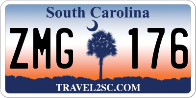 SC license plate ZMG176