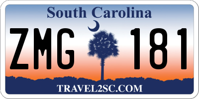 SC license plate ZMG181