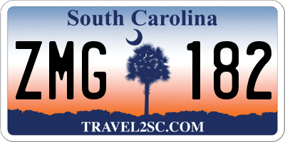 SC license plate ZMG182