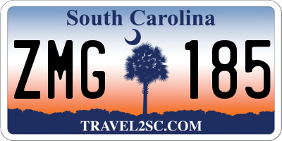 SC license plate ZMG185