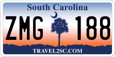 SC license plate ZMG188
