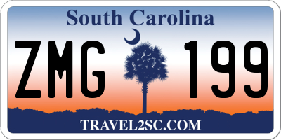 SC license plate ZMG199
