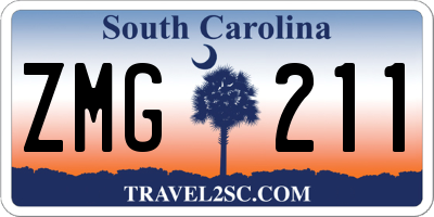 SC license plate ZMG211