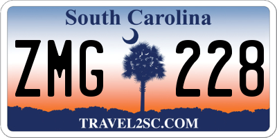 SC license plate ZMG228