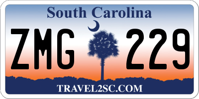 SC license plate ZMG229
