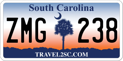 SC license plate ZMG238