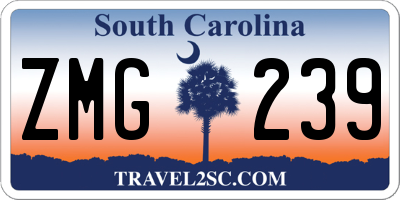 SC license plate ZMG239