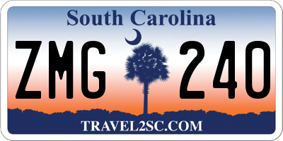 SC license plate ZMG240
