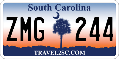 SC license plate ZMG244