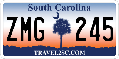 SC license plate ZMG245