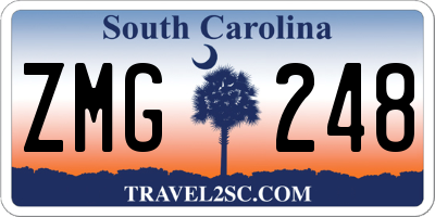 SC license plate ZMG248
