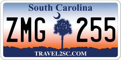 SC license plate ZMG255