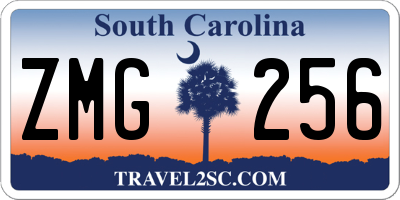 SC license plate ZMG256