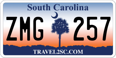 SC license plate ZMG257