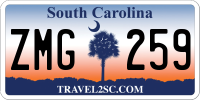 SC license plate ZMG259