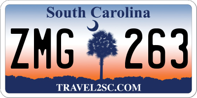 SC license plate ZMG263