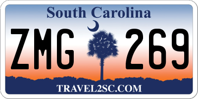 SC license plate ZMG269