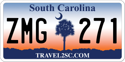 SC license plate ZMG271