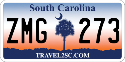 SC license plate ZMG273